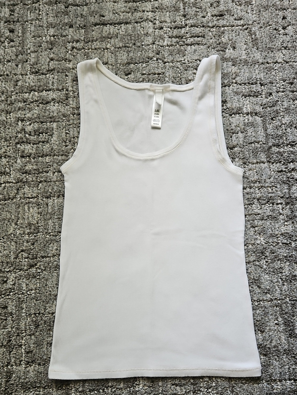 SKIMS White Ribbed Scoop-Neck Tank